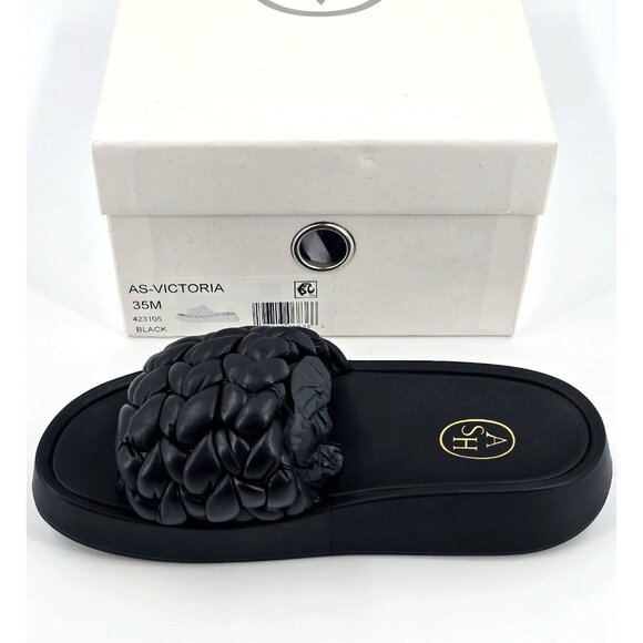 ASH Women's Victoria Sandal Slide Black Size 4.5 - 5 New - Picture 12 of 14